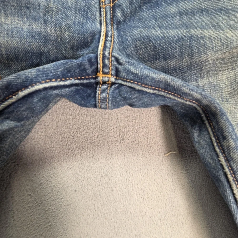Levis‎ 512 Jeans Mens Selvedge Med Wash Blue Slim Tapered Whiskers Fits 30x28